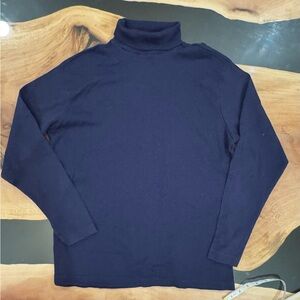 Vintage Bobbie Brooks Women’s  Navy Blue Turtleneck Sweater Made in USA